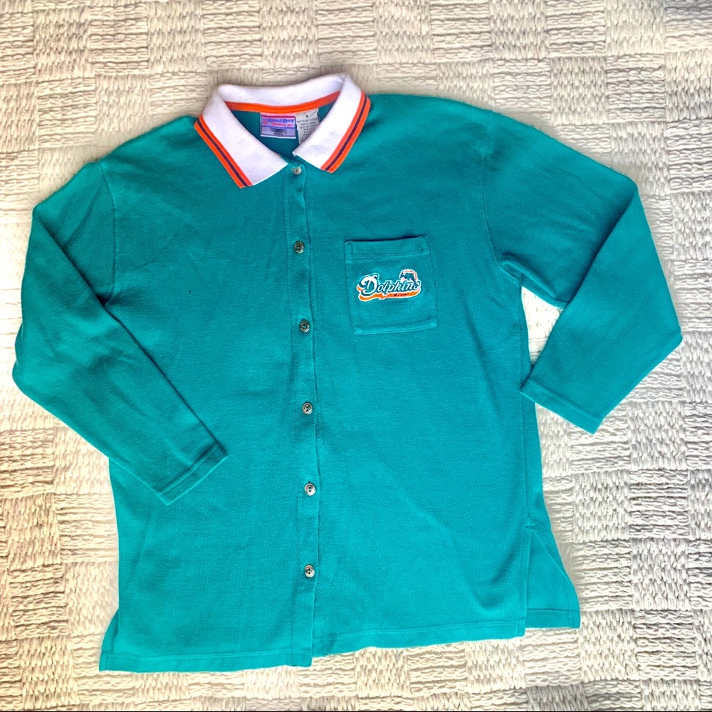 VINTAGE DEADSTOCK MIAMI DOLPHINS CARDIGAN